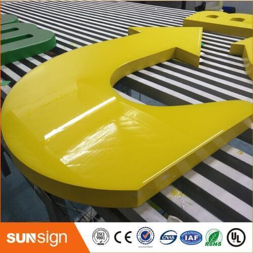 Wholesale Stainless steel frontlit epoxy resin led letter signs