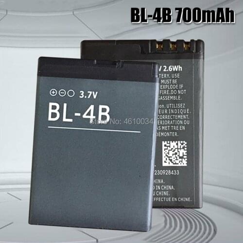 Original BL-4B Battery For NOKIA 2505 3606 3608 2670 2660 2630 5000 6111 7070 7088 7370 7373 7500 700mAh