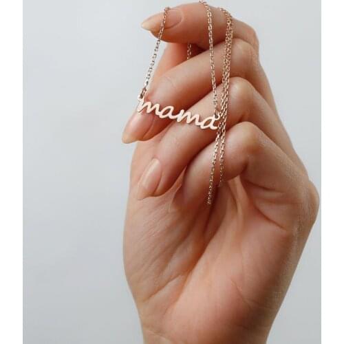 Personalised Custom Handwriting Name Necklaces For Women Nameplate Jewelry Stainless Steel Signature Initial Letter Necklace BFF