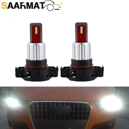 Fog lamp No Hyper Flash Yellow White Crystal Blue Car LED Canbus Error Free PSX24W LED Bulbs For Car Front Turn Signal Light 12V