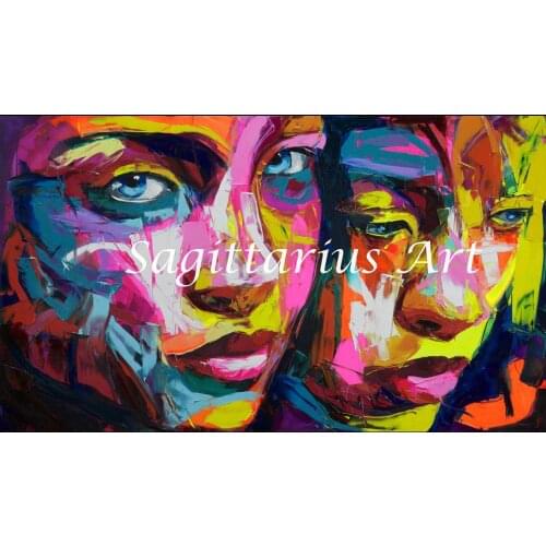 Handmade Modern Abstract Wall Decor Fine Art Francoise Nielly untitled 6 Oil Painting Hand painted Artwork Canvas Painting art