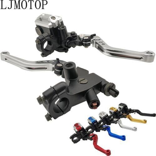 CNC Motorcycle Brake Clutch Levers Master Cylinder Reservoir Set For DUCATI Hypermotard 796 821 939 950 1100 ST4S 748 900