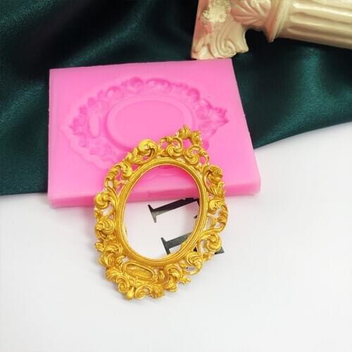 Silicone moulds for crafts of small fondant hollowed-out frame flip sugar dried Pease cake baking tool drop glue mould