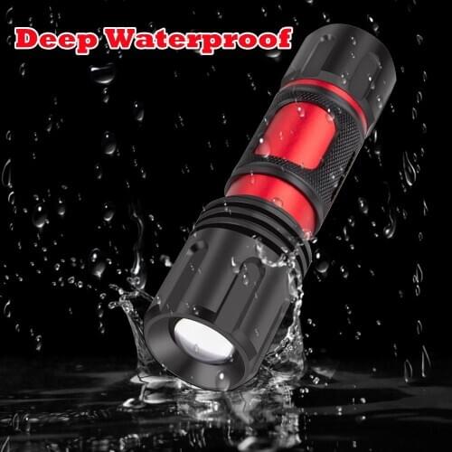 LED Flashlight 5 Modes Working Torch Rotatary Zoom Lanterna Waterproof Camping Light XML-2 Flashlamp Power by 3*AAA Battery