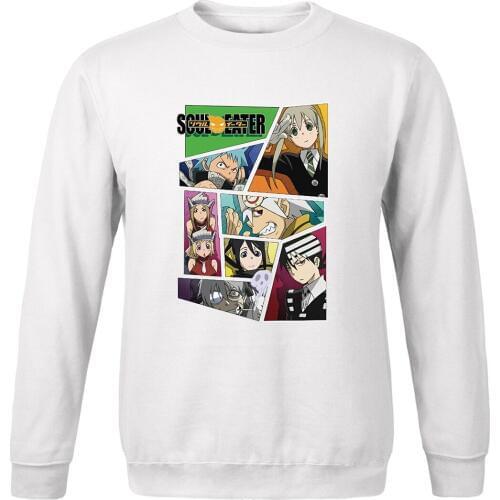 Hot Sale Fashion Mens clothing Japan Anime Soul Eater High Quality hoodies Pullover Cartoon Fleece coat spring autumn Sweatshirt