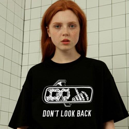 Gothic Demon Female T-shirt Horror Skull Large size Punk casual tees Harajuku hip-hop dark short sleeve streetwear summer tops