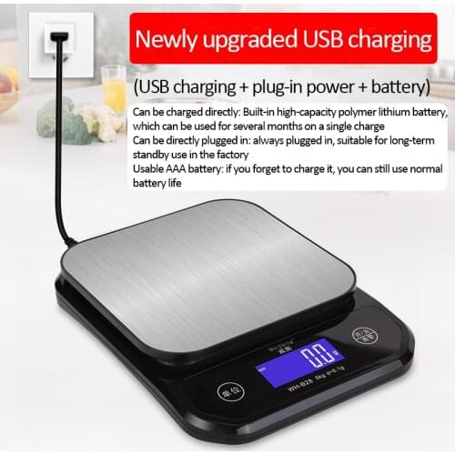 LCD Display 5/10kg Multi-function Digital Food Kitchen Scale Stainless Steel Weighing Food Scale Cooking Tools Balance