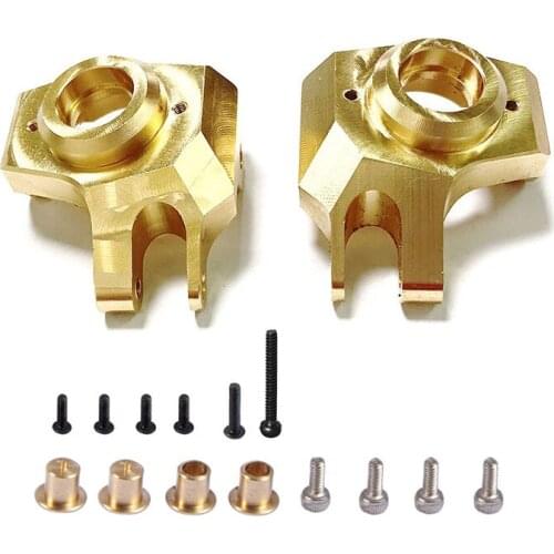 1 Pair Brass Heavy Duty Front Steering Knuckle Cup for 1/10 RC Crawler Axial SCX10 II 90046 Upgrade Parts