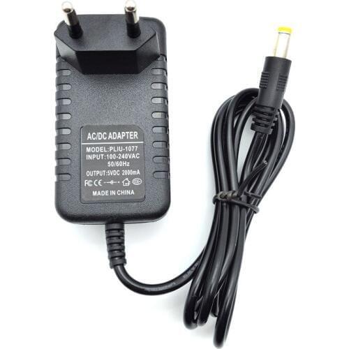 10pcs 5V 2A 5.5x2.5mm / 5.5*2.5mm Wall Home Charger EU US Plug with Stripes Power Supply Adapter High Quality