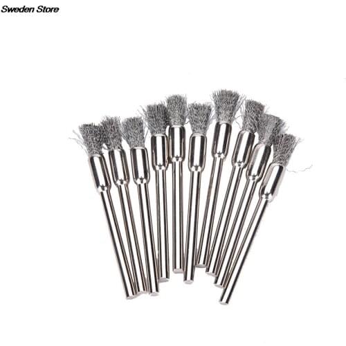 10Pcs Blades Steel Wire Wheel Brush For Mini Drill Dremel Tools Polishing Dremel Accessories Dremel Rotary Tool 3x5mm