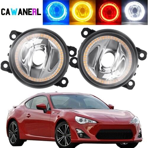 2 X Car Front Bumper Angel Eye Fog Light Assembly 20W Halo Ring DRL Fog Daytime Running Lamp 12V For Scion FR-S FRS 2013-2016