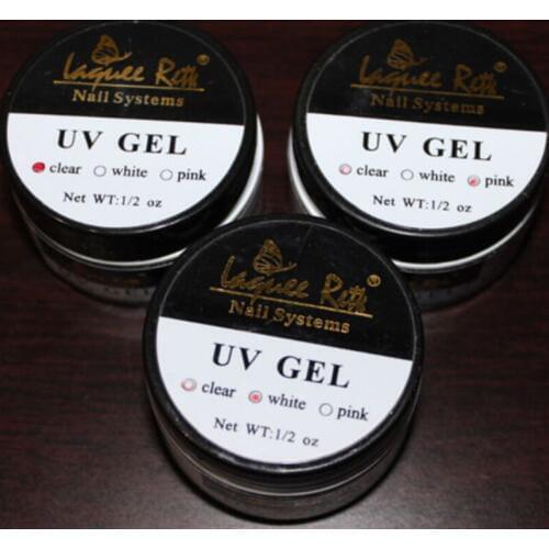 3PCS X Pink White Clear Transparent 3 Color Options UV Gel Builder Nail Art Tips Gel Nail Manicure Extension