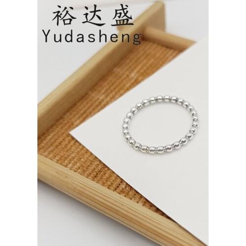 925 Sterling Silver Round Bead Ring Suitable for Valentines Day Wedding Anniversary Jewelry High Quality Factory Direct Sales