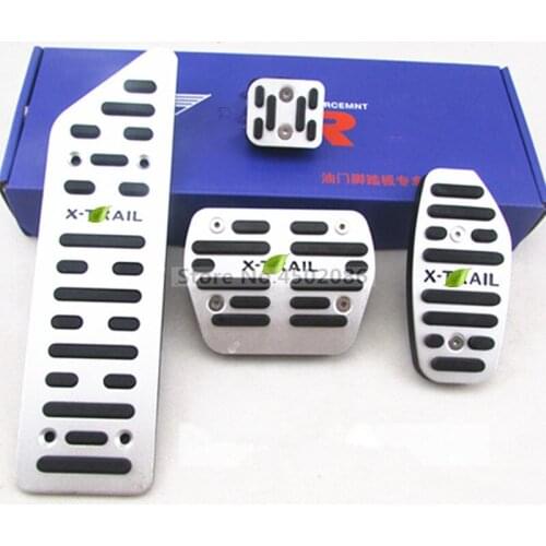 AT Aluminum Car Accelerator Pedals Brake Pedal Clutch Pedals for 2014 2015 2016 2017 Nissan X-Trail XTrail T32