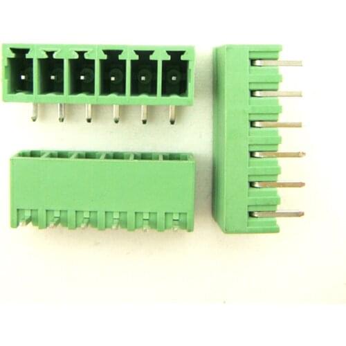 Free shipping (100pcs/lot) 15EDGK-3.81-6P + 15EDGRC-3.81-6P Bend Pin Screw Terminal Block Connector Pluggable type