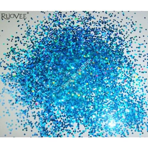 50g 1mm(1/24")Glitter Nail Laser Holographic Light Blue Dazzling HexagonPaillette Spangle Shape for Nail Art and Decorations