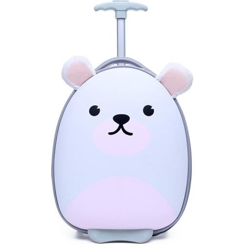 18" inch Cartoon bear Kids Suitcase Children Luggage EVA Cartoon Trolley Case Box Traveling Pull Rod Luggage