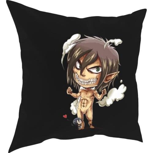Attack Titans Anime Pillows House Attack on Titan Shingeki No Kyojin Eren Pillows Cover Decorative Pillows Cover 40*40cm
