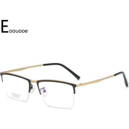 Pure Titanium Glasses Frame For Men Rimless Glasses Prescriptio Oculos Eyewear Gafas monturas de lentes hombre