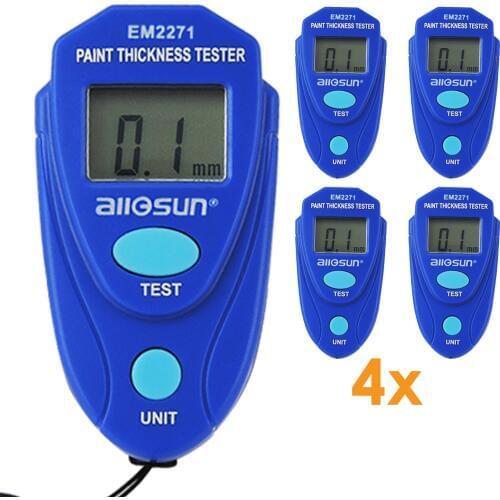 4 pieces x Mini Car Painting Thickness Tester Paint Thickness Meter Coating Thickness Gauge 0~2.0mm Epoxy Enamel