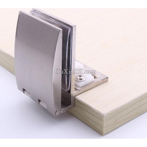 HOT 4PCS Cabinet Glass Door Hinges Wine Cabinet Door Hinges Brushed Finished Glass Hinges for Cabinet Cupboard Glass Clamps