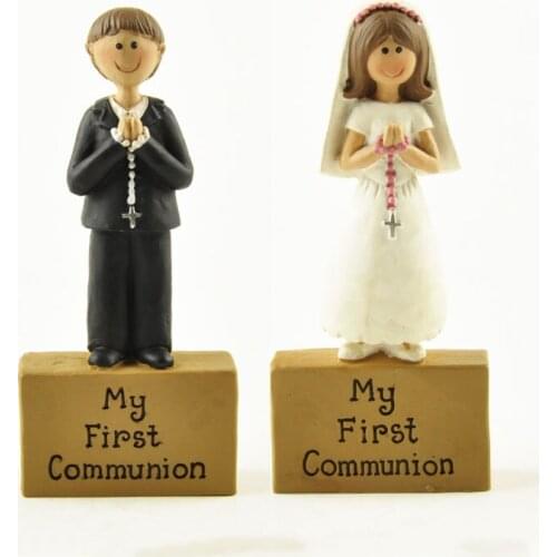 CHRISTIAN GIFT MY FIRST COMMUNION FIGURINES CHRISTIAN HOME JEWELRY CREATIVE MARRIAGE GIFT ROOM DECORATION ACCESSORIES