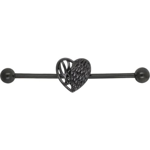 JHJT MUSI 14G 38mm Cartilage Barbell Nail 316L Surgical Stainless Steel Barbell Cartilage Ear Cartilage Ring Piercing