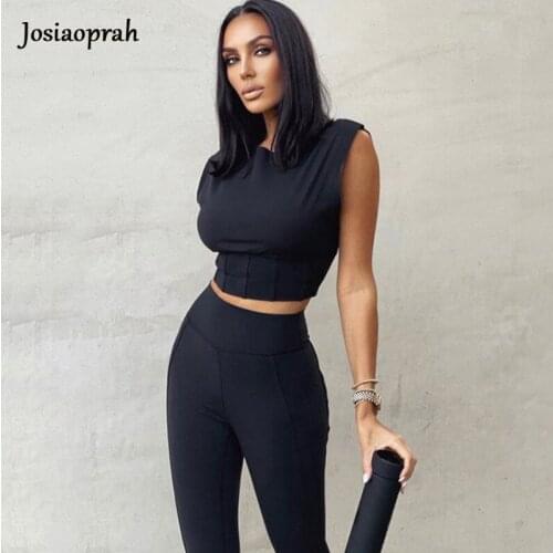 Josiaoprah 2021 new jumpsuit women elastic hight casual fitness sporty rompers sleeveless activewear skinny summer outfit