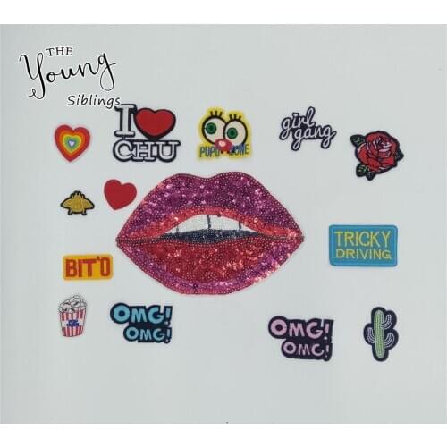 Fashion style Kids Patch Hot melt adhesive Applique Embroidery DIY Clothing Accessory Patches Stripes Sewing Supplies C770-C788