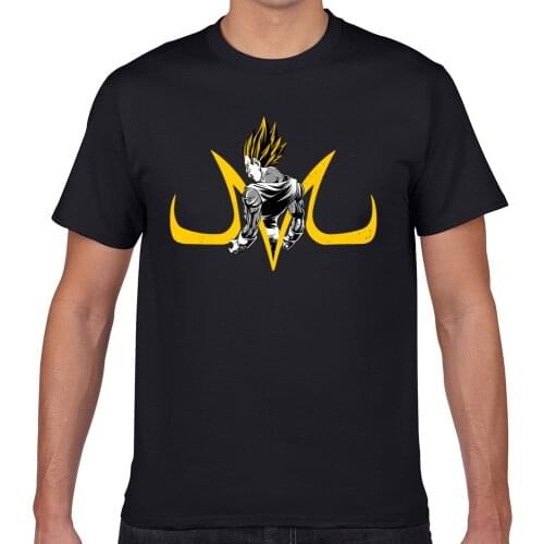 Tops T Shirt Men majin vegeta Funny Harajuku Geek Cotton Male Tshirt XXXL