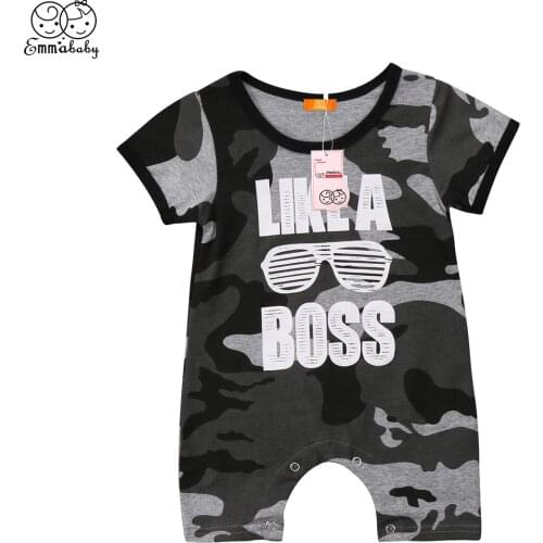Summer new casual kid camouflage rompers Newborn Baby Kids Boys Girls Infant short sleeve Romper Jumpsuit Cotton fashion Outfit