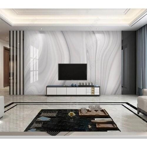Papel de parede Simple white jazz white gray marble modern 3d wallpaper mural living room bedroom wall papers home decor
