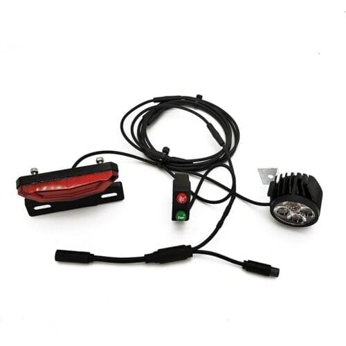 12V-60V 8W 650 Lumen LED Front Light with Rear Light with Waterproof Switch for Bafang BBS01 02 HD Bike Light