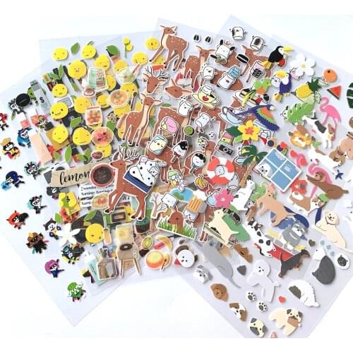 Durable Waterproof Food Cook Drinks Animals Hero Journal Stickers Promotion Custom Kawaii Sticker Paper