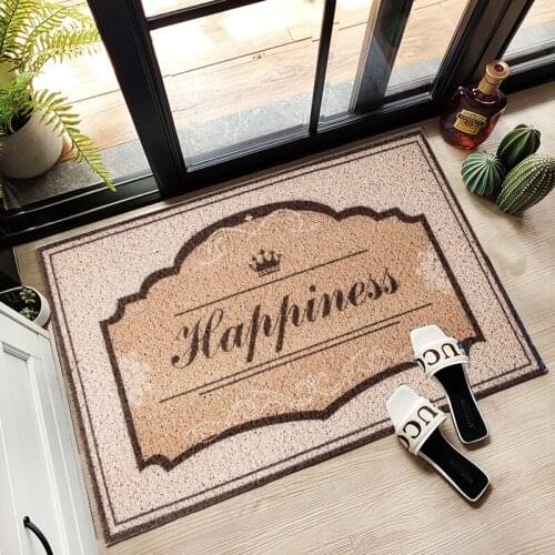 Resist Dirt Trapper Rugs Doormat Washable Non-slip Rubber Rug for Hallway European Style Waterproof Easy Clean Carpet Entryway