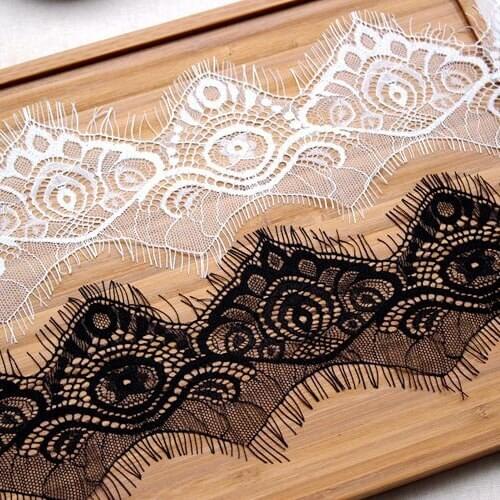 Wide 8CM exquisite vintage flower exquisite eyelash lace fabric dress skirt collar decorative accessories