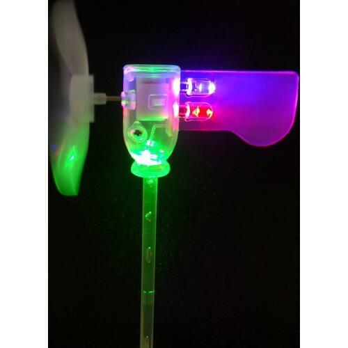 Super small micro wind turbines LED windmill power exploration generator toy