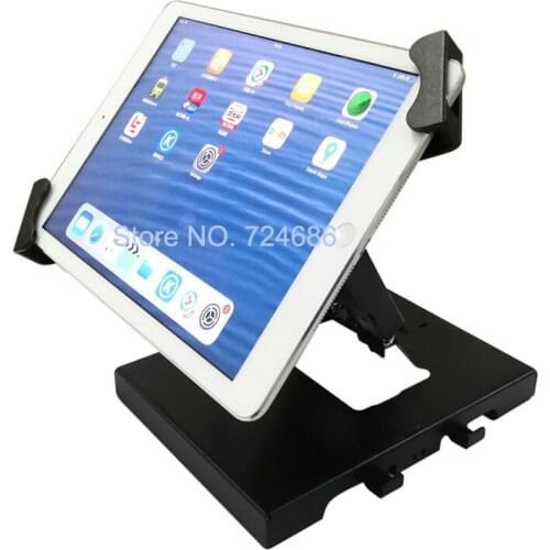 7-10.1" tablet table rotation stand with security lock bracket POS kisok for Toshiba/ Huawei display on restaurant