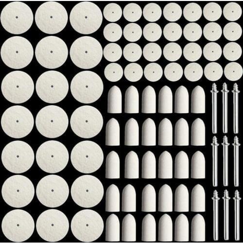 Generic Felt Polishing Pad Clean Wheels & Point Mandrel for Rotary Dremel Pack 88Pcs Felting Pads Wheel Abrasive Tools WWO