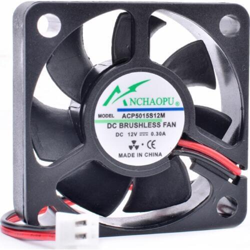 Brand new original ANCHAOPU ACP5015S12M 5cm 5015 50mm fan 50x50x15mm 12V 0.30A power charger cooling fan