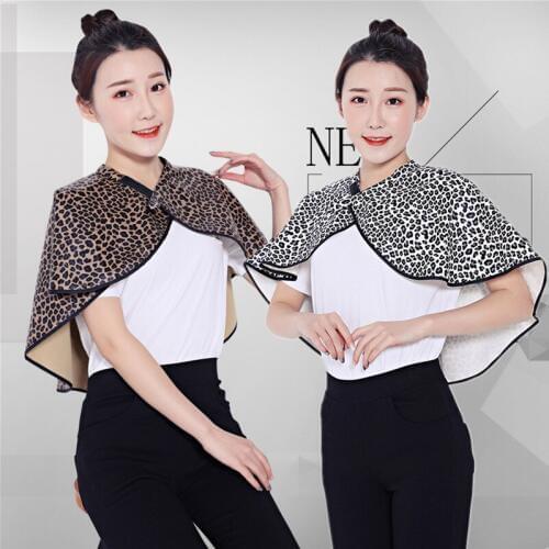 1pcs Professional Hairdressing Shawls Faux Leather Leopard Hair Treatments Bib Styling Salon Hairdresser Shampoo Cape Wraps