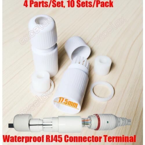10PCS/Lot 17.5mm RJ45 Modular Waterproof Connector Cap Terminal Cover Protector for Outdoor Network IP Camera Pigtail Cable