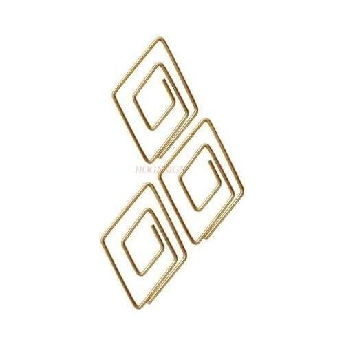 10pcs Fresh and simple diamond paper clip pin metal swivel pin