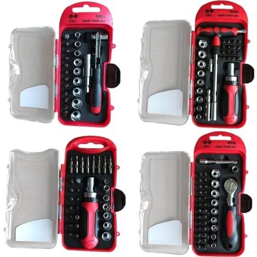 23/29/30/38pcs Auto Car Hand Repair Tool Set Mini Screwdriver Bit Professional Socket Wrench Ratchet
