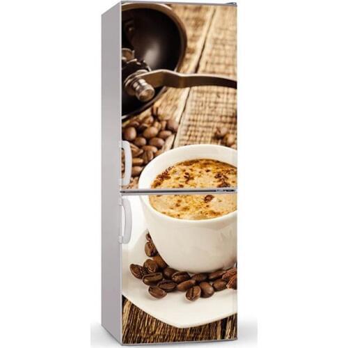 3D Custom Dishwasher Refrigerator Contact Paper Cup Of Coffee Freezer Decal Panel Cover Wall Sticker Home Decor Gift