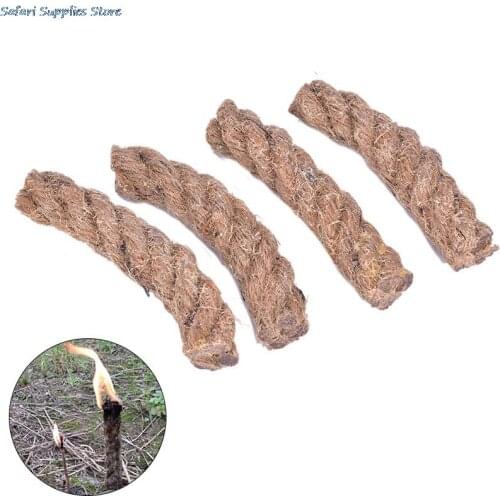 4Pcs Outdoor Survival Camping Waterproof Fire Lighter Waxed Ropes Waxed hemp Twine Cord Cigarette Lighter Candle