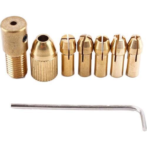 8-Piece 0.5-3mm Drill Chuck Collets Set of Quick Chuck for Mini Tools