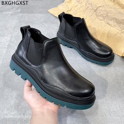 Black Motorcycle Boots Men Winter Shoes Mens Boots Casual Chelsea Boots for Men Male Luxury Designer Shoes Man Chaussure Homme
