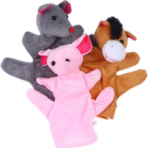 Baby Educational Cognition Hand Toy Hand Puppet Animal Plush Toys Finger Dolls Plush Toy Baby Cloth Art Educational Hand Toy