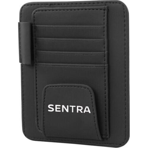 Pu Leather Visor Card Storage Sun Visor Organizer Tool Pouch Bag Card Storage Pen Storage Glasses Holder For Nissan Sentra